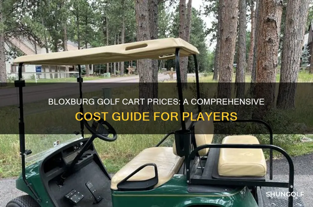 how much does a golf cart cost in bloxburg