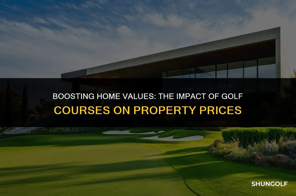 how much does a golf course increase home value