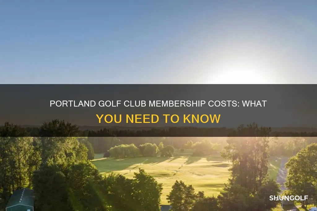 how much does a portland golf club membership cost