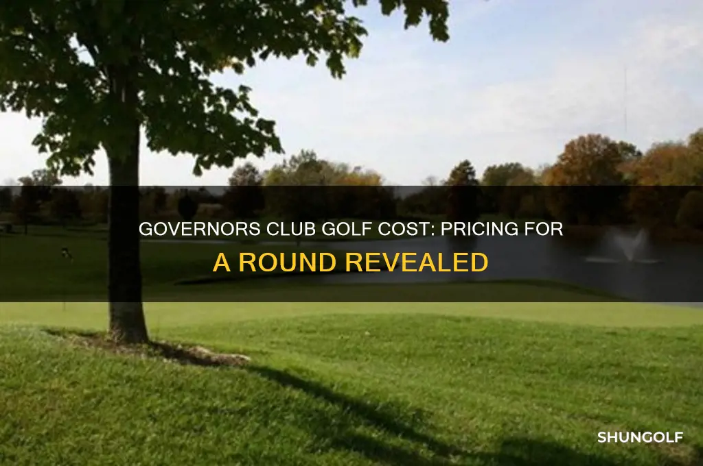 how much does a round of golf at governors club