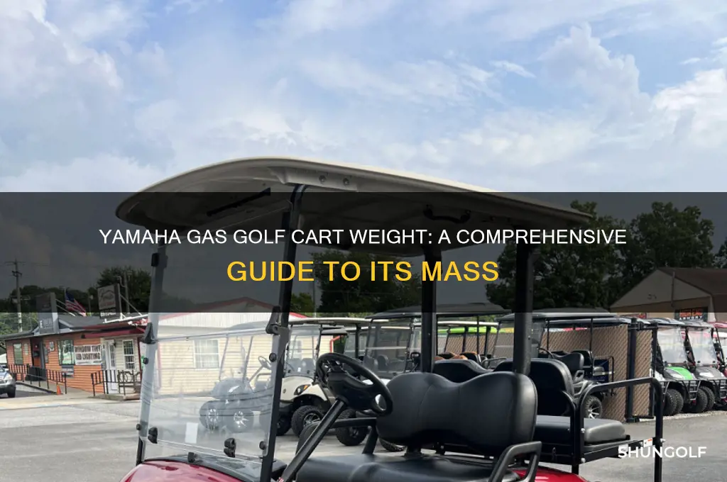 how much does a yamaha gas golf cart weigh