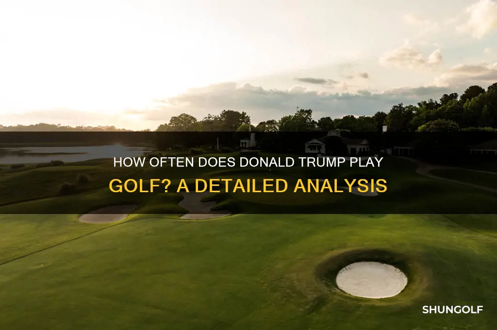 how much does donald trump play golf