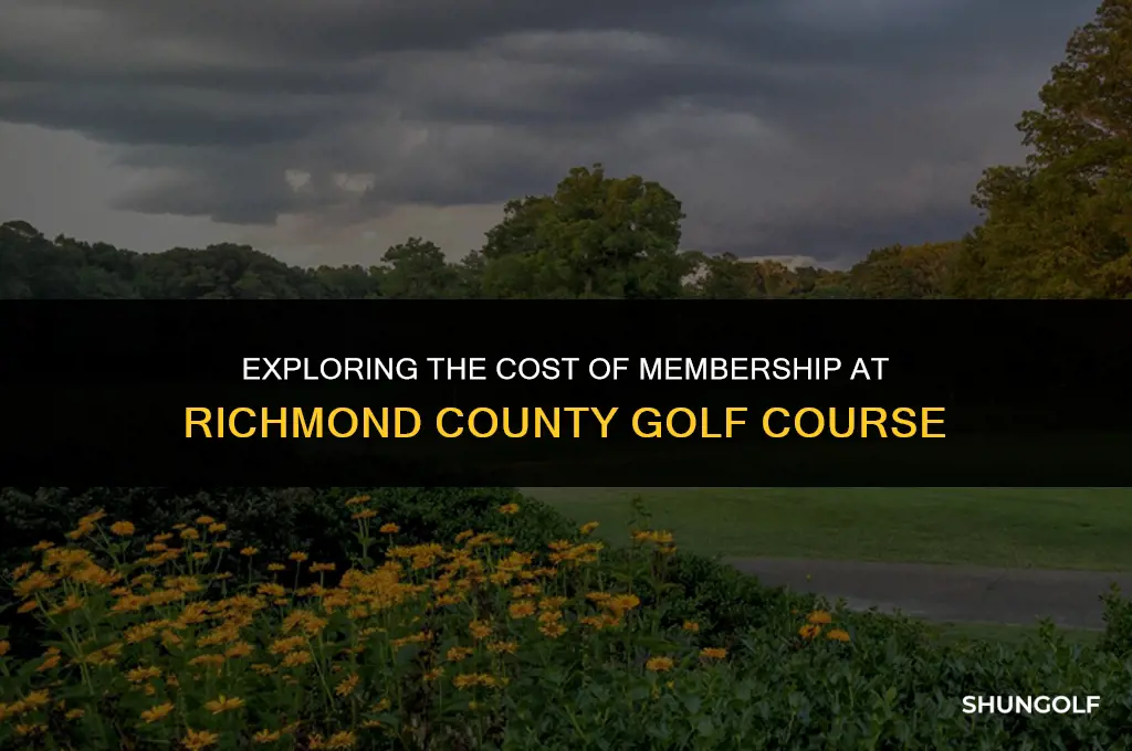 how much does it cost for richmond county golf course