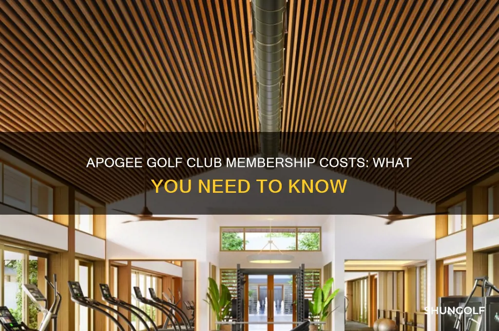how much does it cost to join apogee golf club