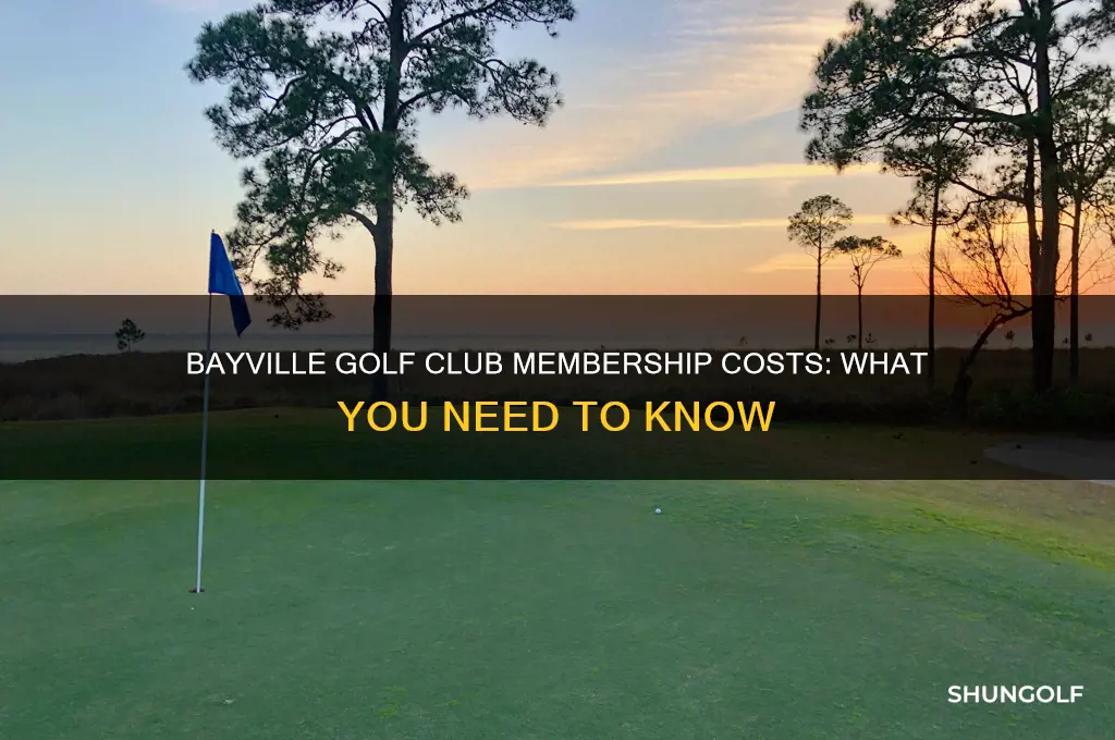 how much does it cost to join bayville golf club