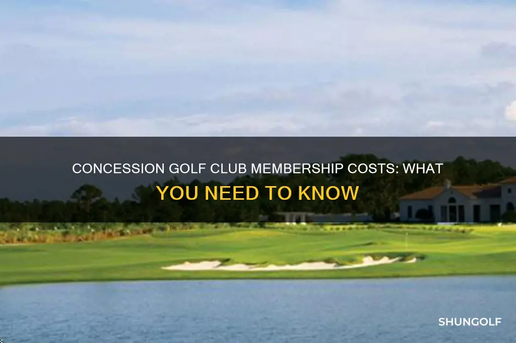 how much does it cost to join concession golf club