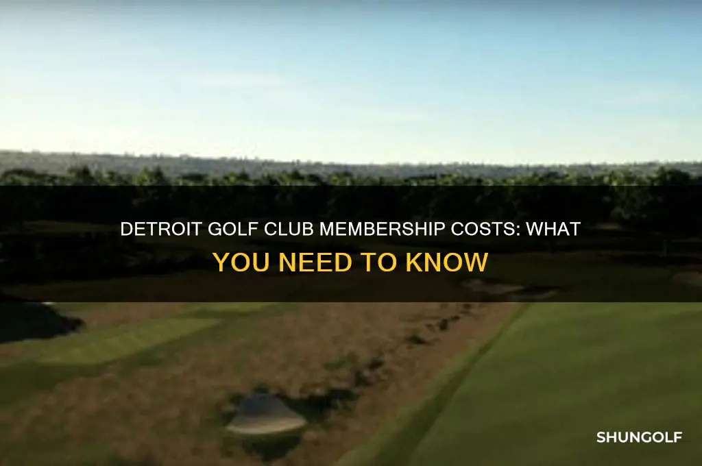 how much does it cost to join detroit golf club