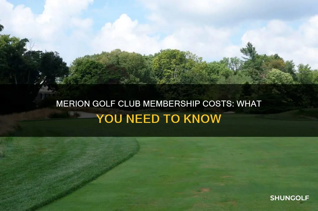 how much does it cost to join merion golf club