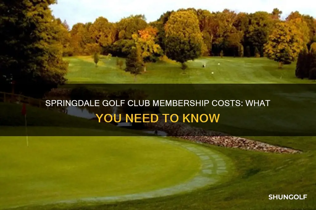 how much does it cost to join springdale golf club