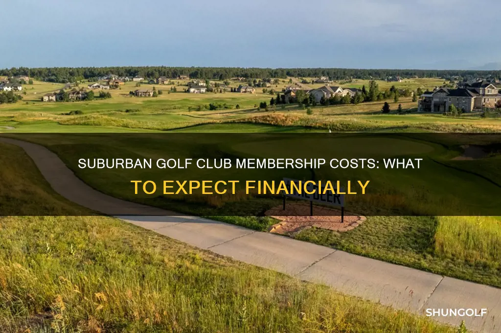 how much does it cost to join suburban golf club