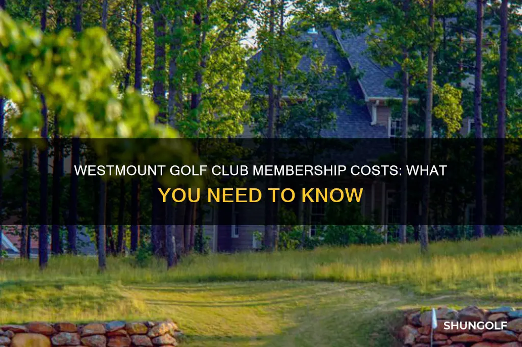 how much does it cost to join westmount golf club
