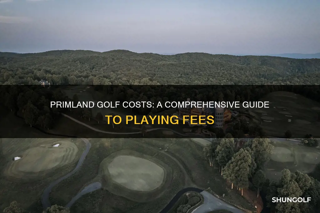 how much does it cost to play golf at primland