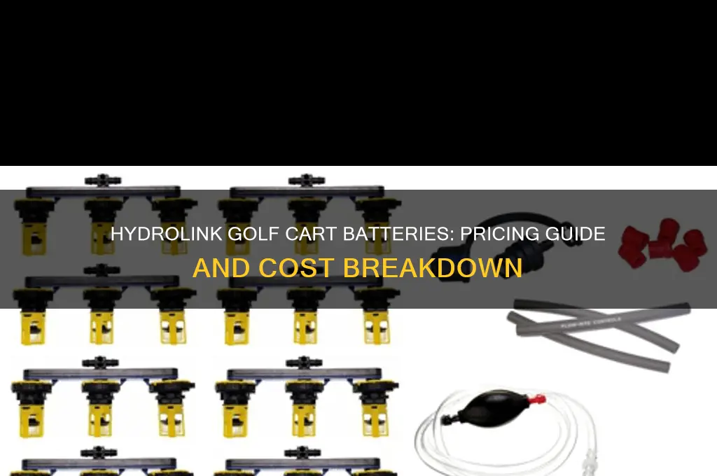 how much does the hydrolink golf cart battries cost