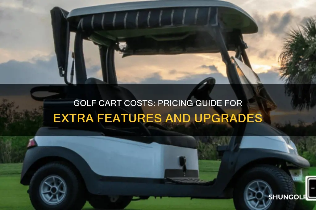 how much dose a golf cart cost whit extra fetears