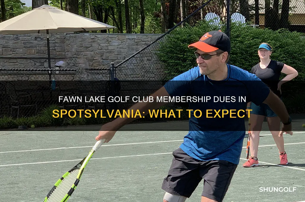 how much dues fawnlake golf club in spotsylvania