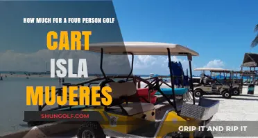 Isla Mujeres Golf Cart Rental Prices for Four Passengers