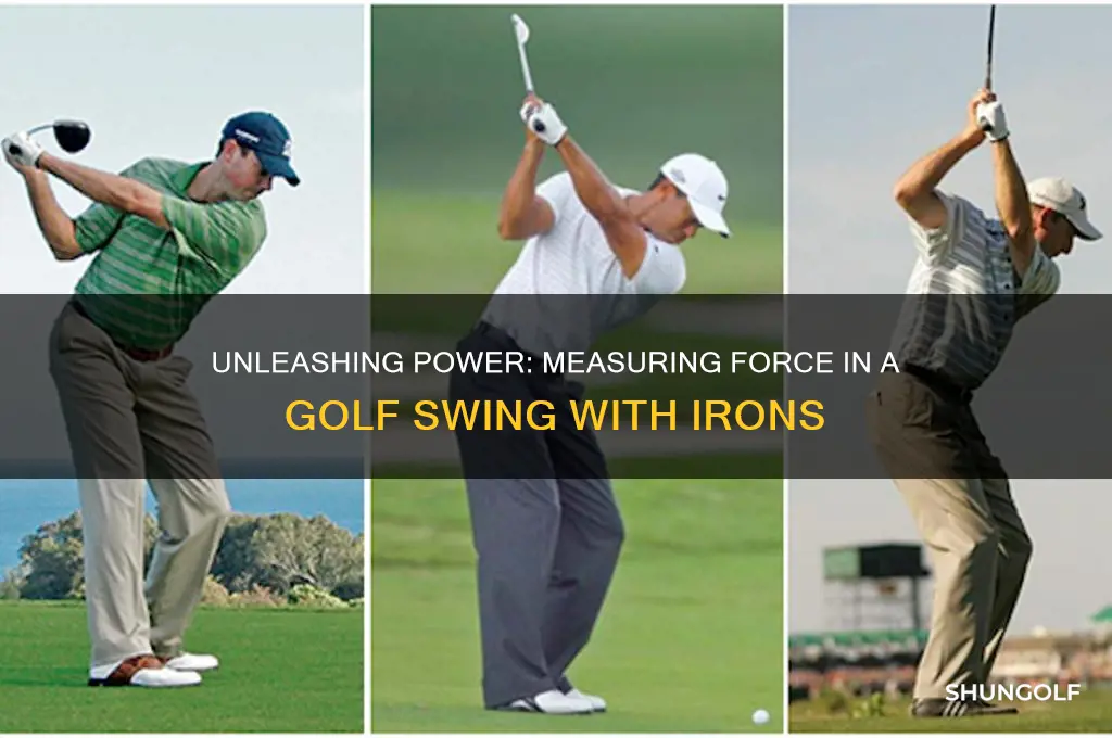 how much force in a golf swing with iron club