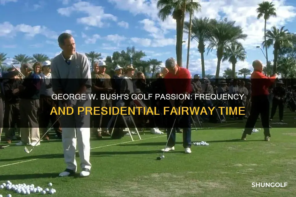 how much golf did george w bush play