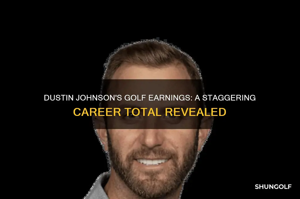 how much has dustin johnson made playing golf