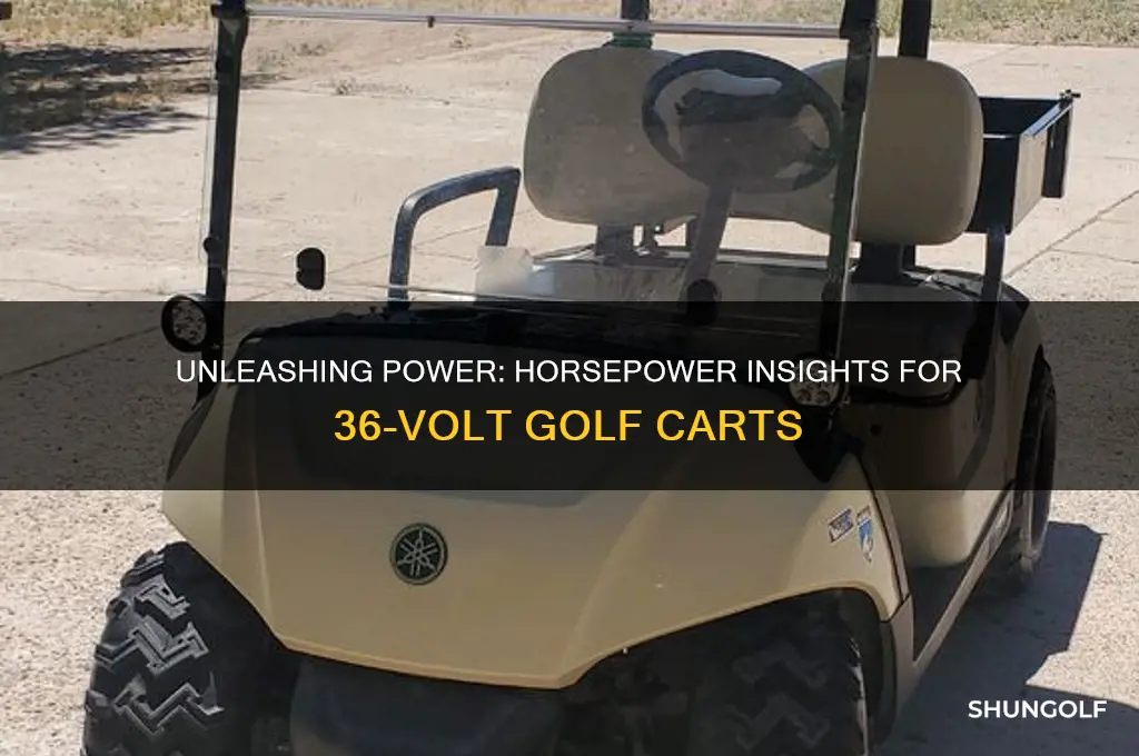 how much horsepower 36volt golf cart