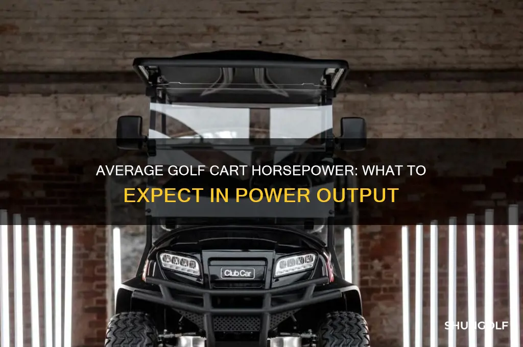 how much hp does an average golf cart have