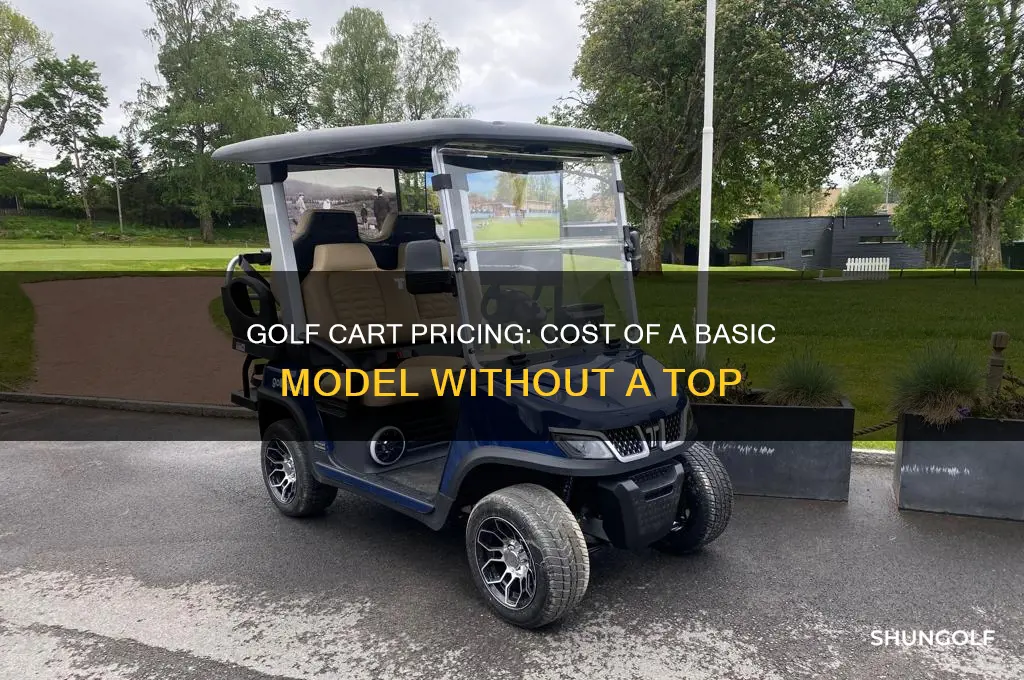 how much is a golf cart without top