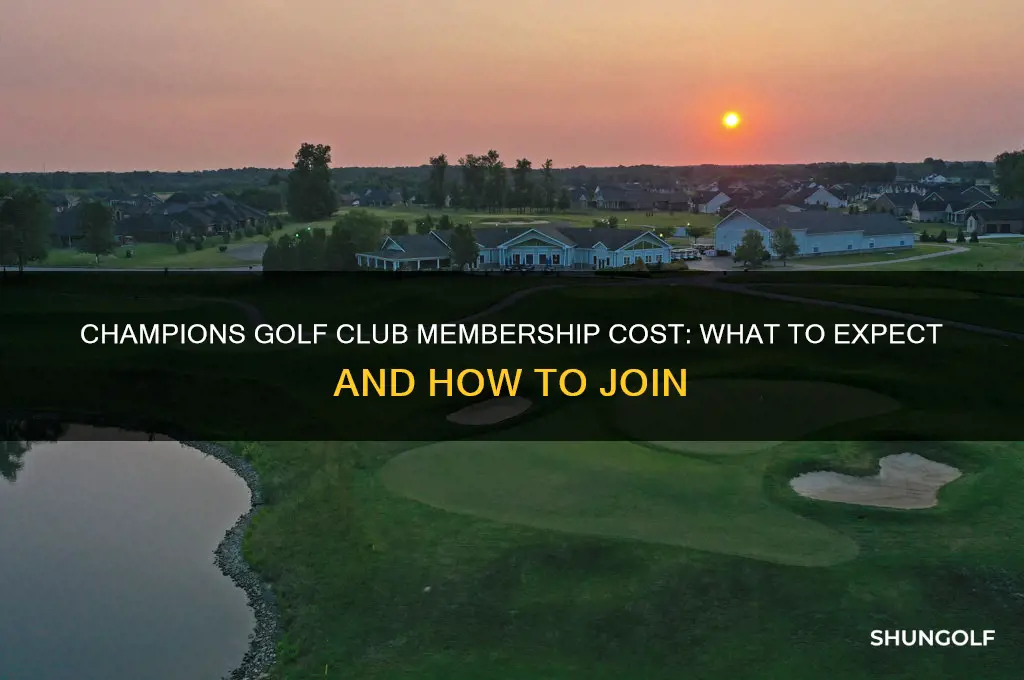 how much is a golf membership at champions golf club