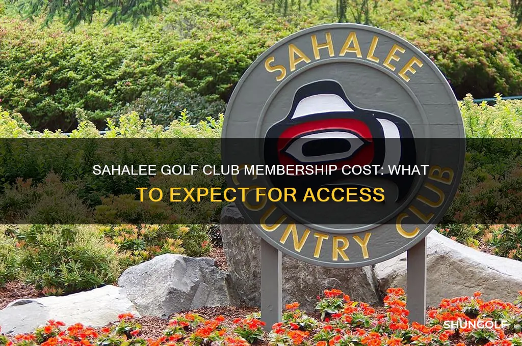 how much is a golf membership at sahalee golf club