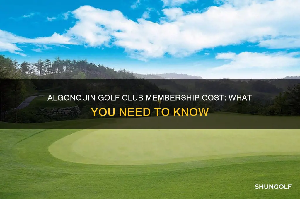 how much is a membership at algonquin golf club