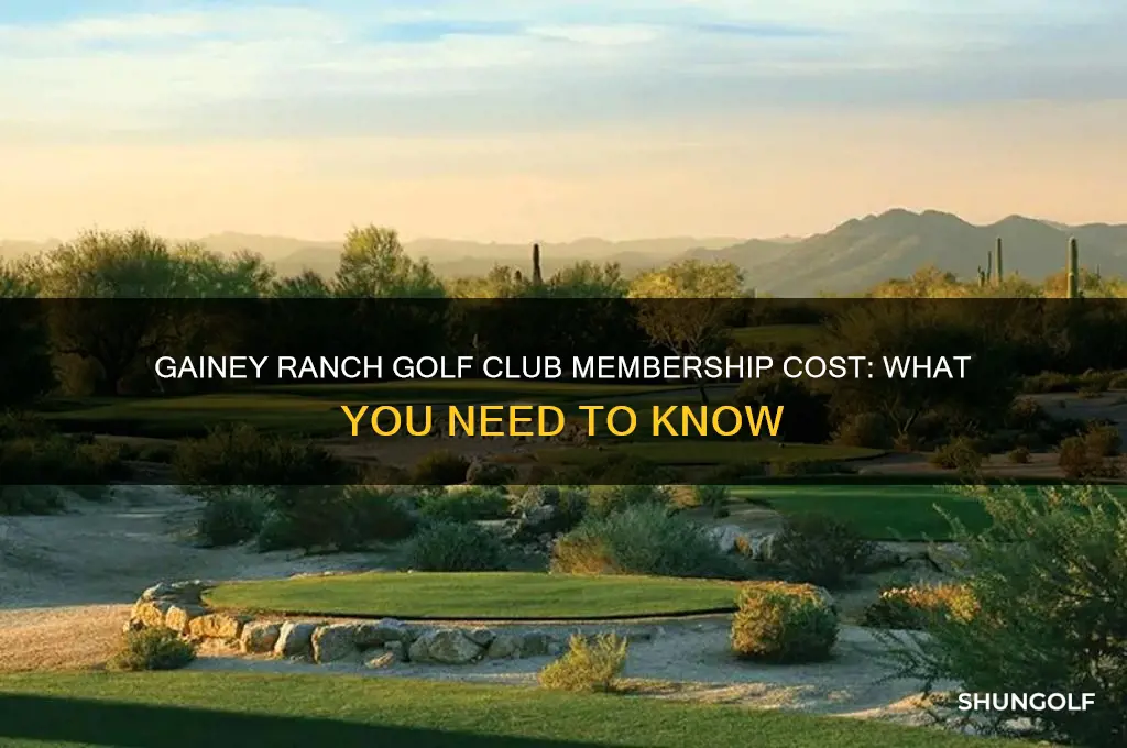 how much is a membership at gainey ranch golf club