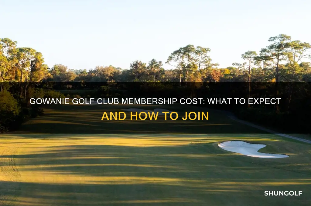 how much is a membership at gowanie golf club