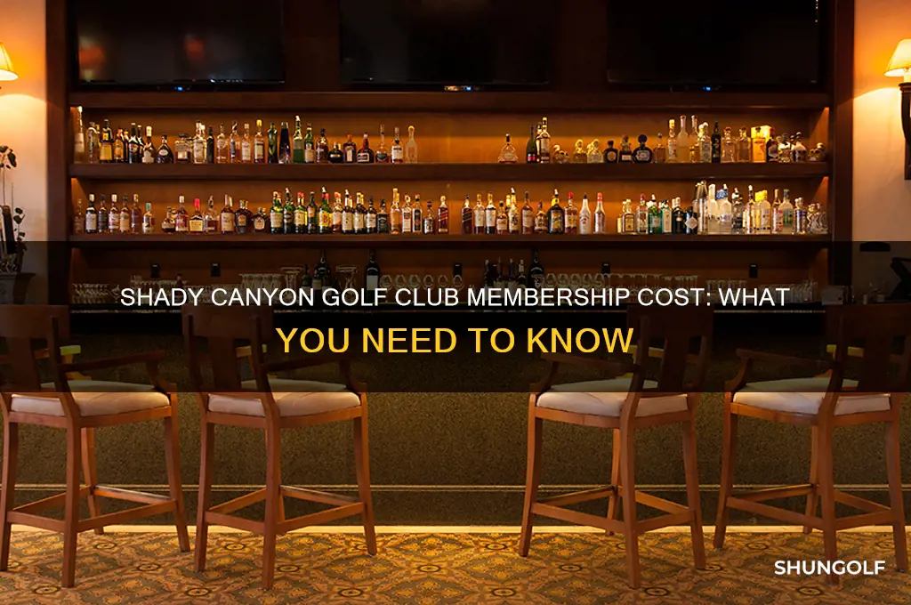 how much is a membership at shady canyon golf club