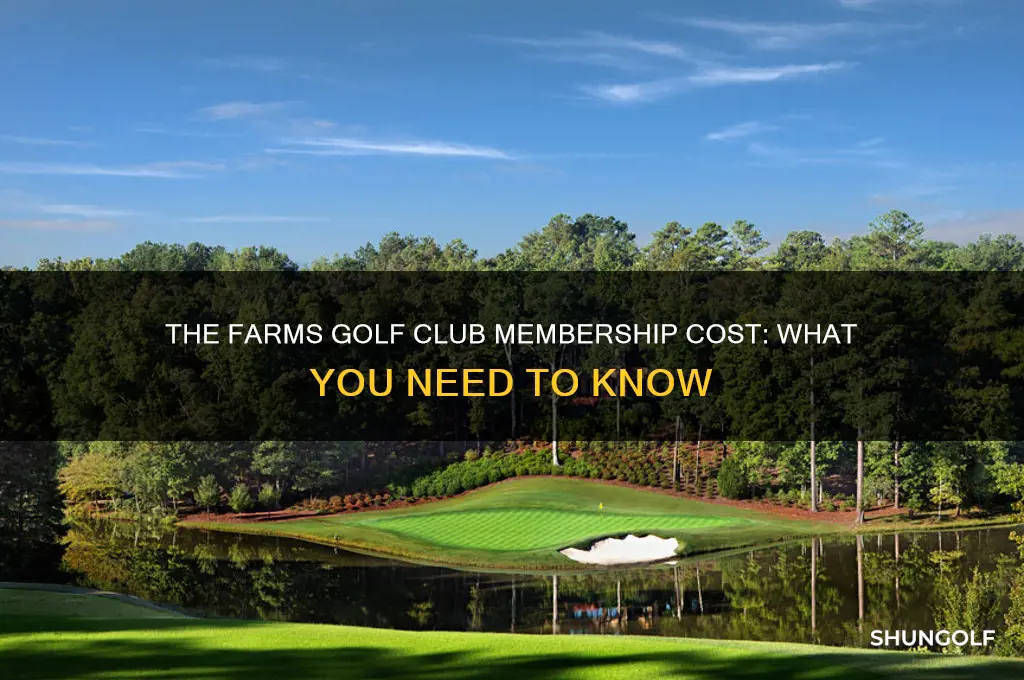 how much is a membership at the farms golf club