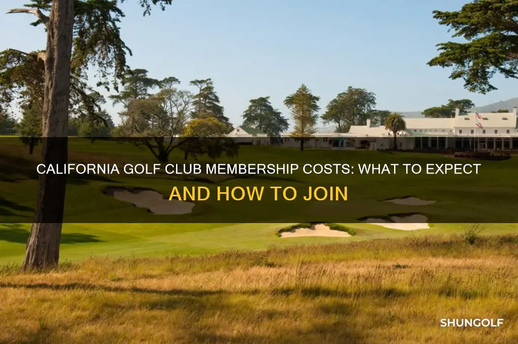 how much is california golf club membership