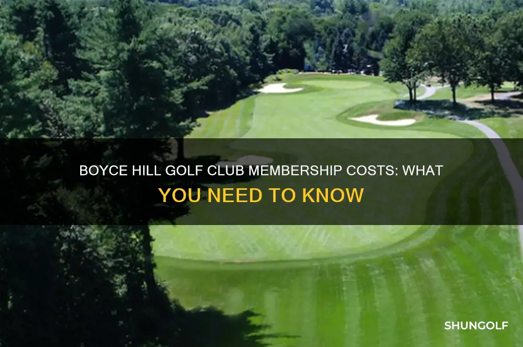 how much is it to join boyce hill golf club