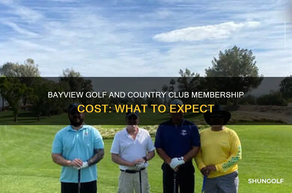 how much is membership at bayview golf and country club