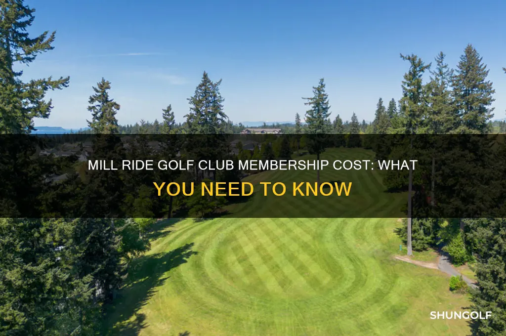 how much is membership at mill ride golf club
