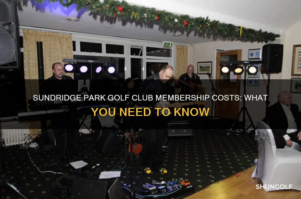 how much is membership at sundridge park golf club