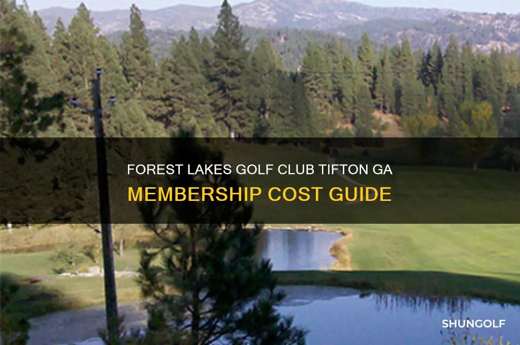 how much is membership forest lakes golf club tifton ga