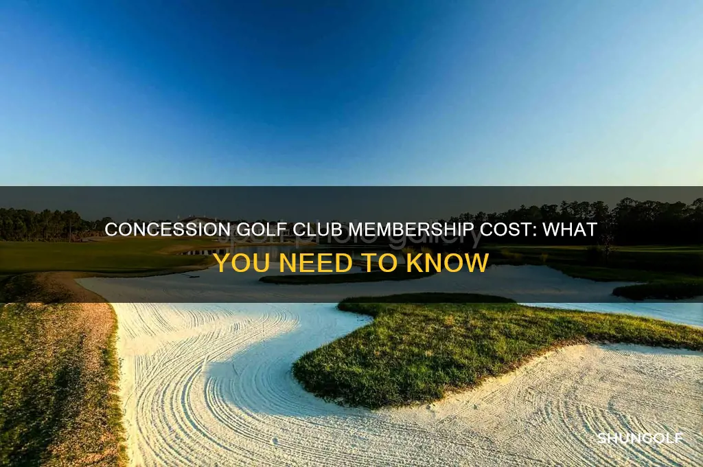 how much is the membership at concession golf club