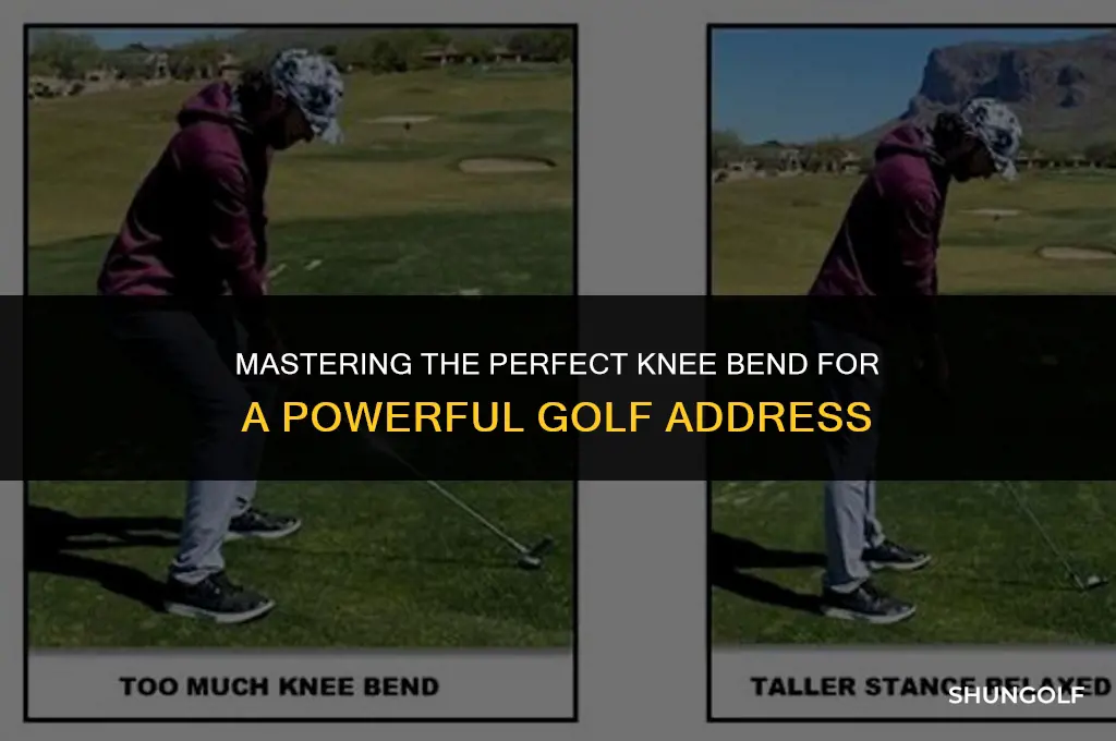 how much knee bend at address golf