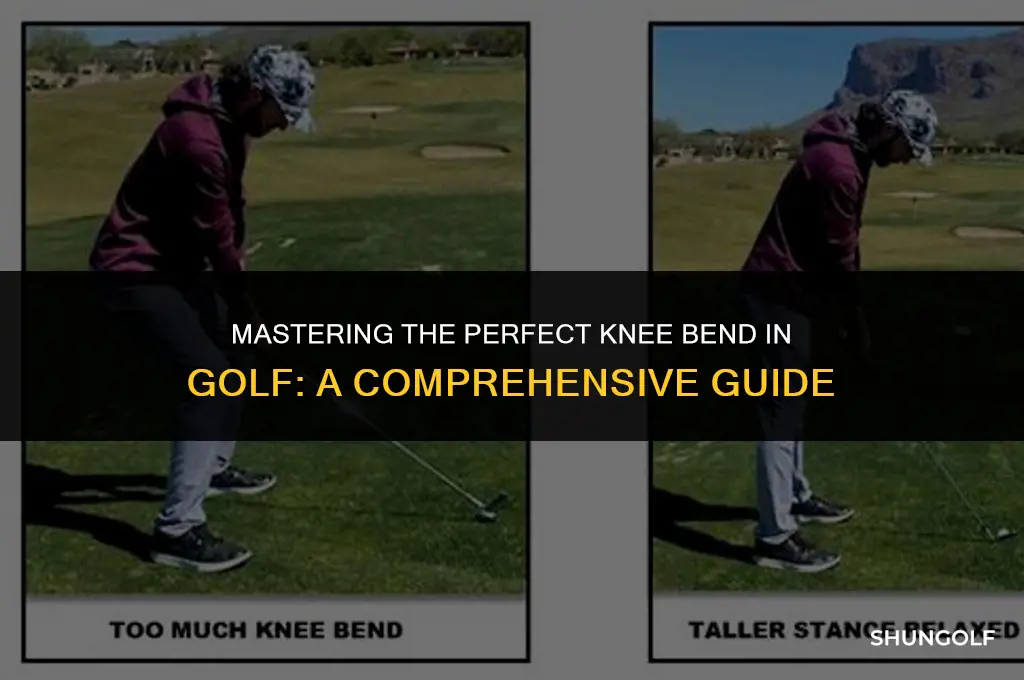 how much knee bend golf
