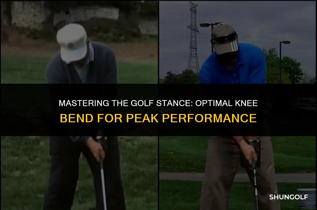 how much knee bend in golf stance