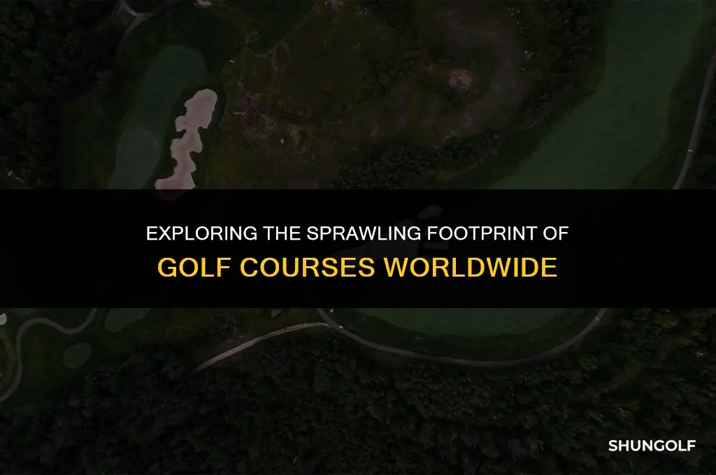 how much land does golf take up map