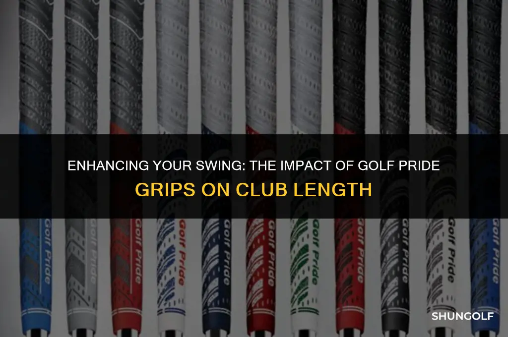 how much length does a golf pride grip add