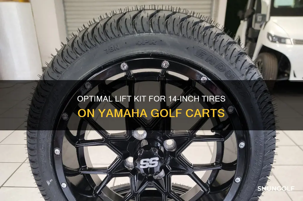 how much lift for 14 inch tires yamaha golf cart