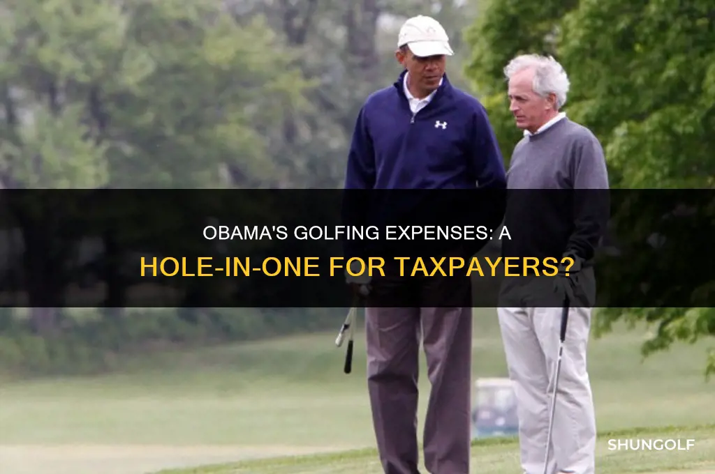 how much m9ney did obama spend on golfing