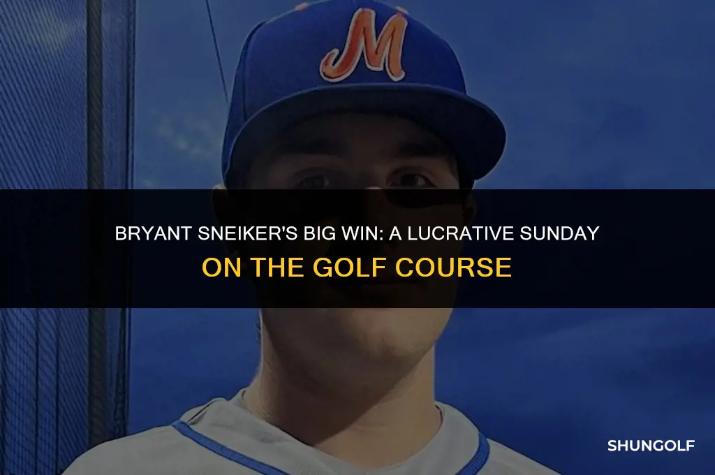 how much money did bryant sneiker win sunday in golf