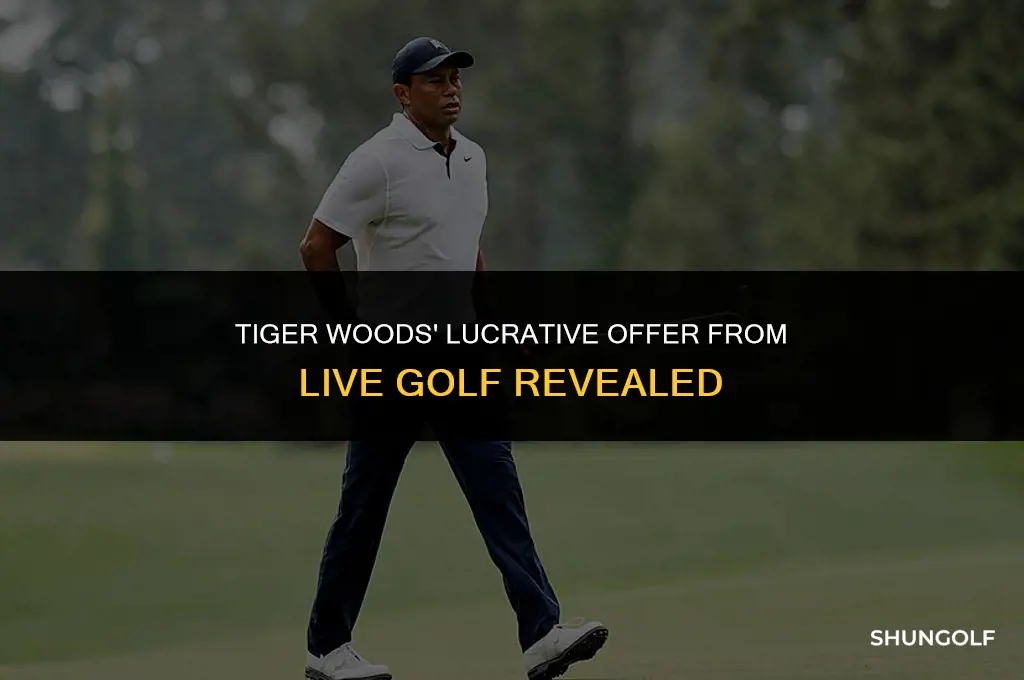 how much money did live golf offer tiger woods