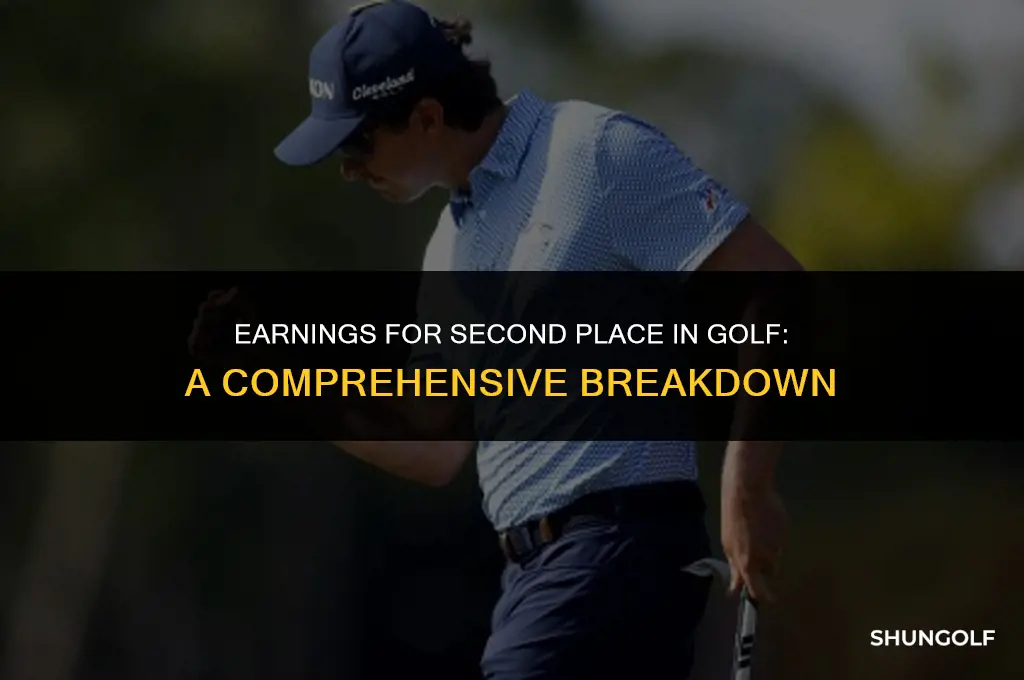how much money does 2nd place make in golf